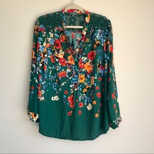 Market & Spruce Kilani Crochet Back Top